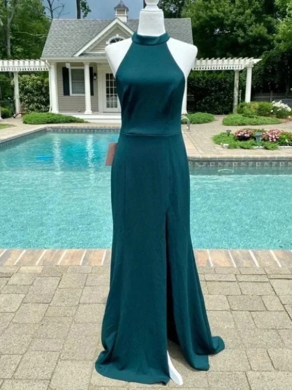 NWT Anthropologie BHLDN Formal Maxi Dress Green 6